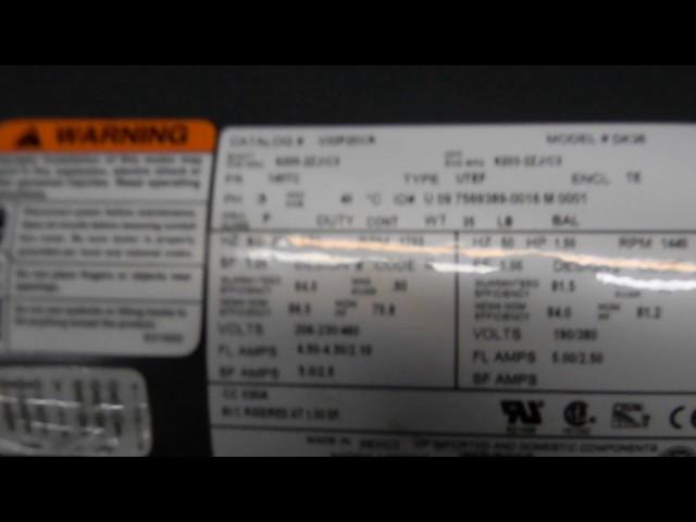 US Motors U32P2DCR 1.5HP Motor Test