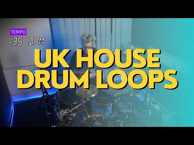 UK House Drum Loop 135 BPM // The Hybrid Drummer