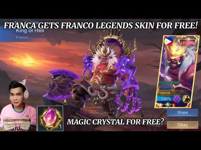 HOW I GET FRANCA LEGEND SKIN FOR FREE? THANK YOU MOONTON UwU | MLBB