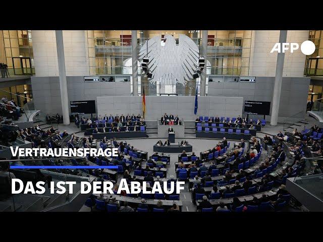 Vertrauensfrage: Das ist der Ablauf | AFP