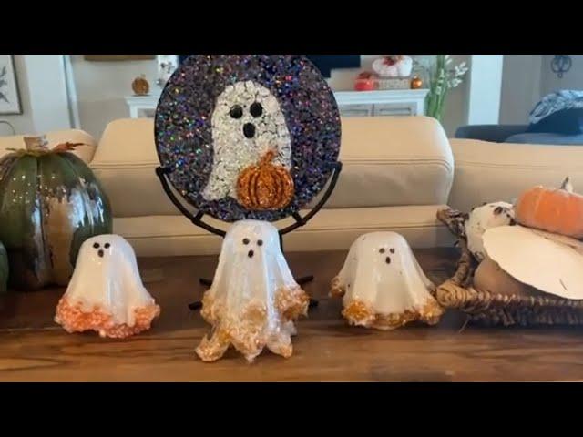 HALLOWEEN RESIN GHOSTS  EPOXY RESIN AND GLASS ART TUTORIAL AND GUIDE