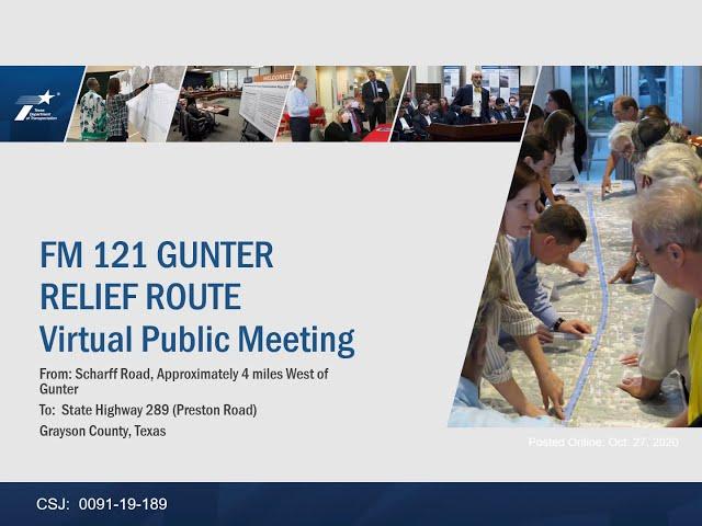 FM 121 Gunter Relief Route – Virtual Public Meeting