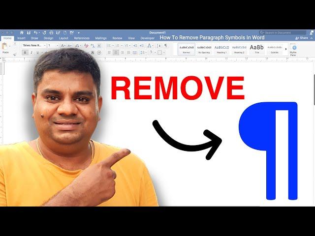 How To Remove Paragraph Symbols In Word - [ ¶ ]