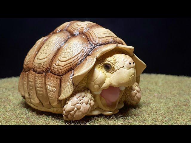 Sulcata tortoise by Animal Heavenly Body Laugh & Grow Fat 3 resin figure reptile