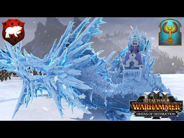 MIGHTY DOUBLE FROST WYRM - A True Tale of Redemption - Kislev vs. Tomb Kings - Total War Warhammer 3