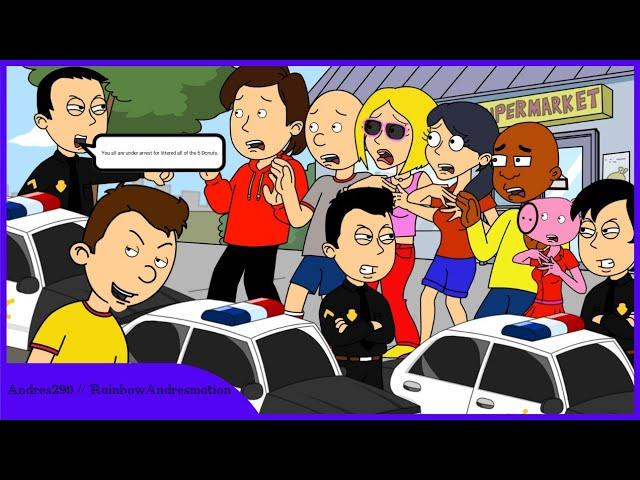 Caillou Gets Troublemakers Arrested/Ungrounded