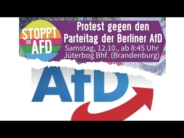 🟥LIVE aus Jüterbog AFD Berlin Parteitag & Gegendemo