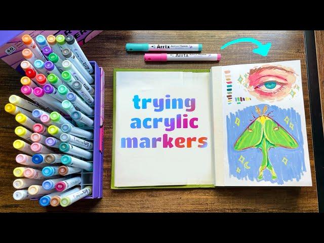 Arrtx Acrylic Markers - Sketchbook Session and Review