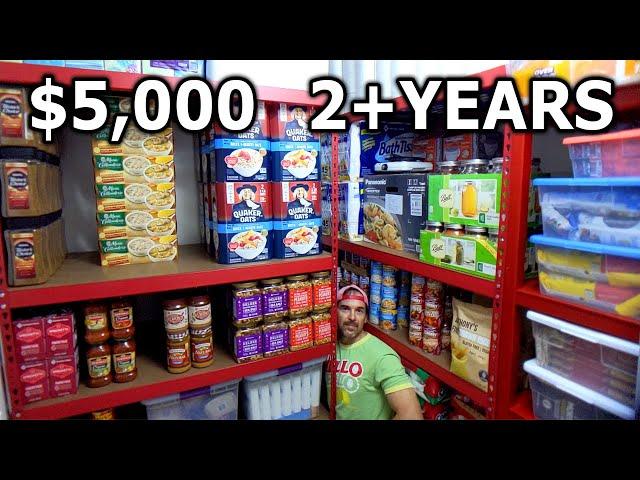 $5,000 Food Storage 2 Years Supply PREPPERS PANTRY Survivalist Drinking Water Freeze Dried Ready EAT