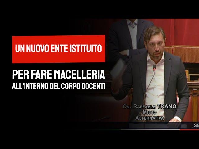 Un nuovo ente istituito per fare macelleria all'interno del corpo docenti. L'intervento di Trano