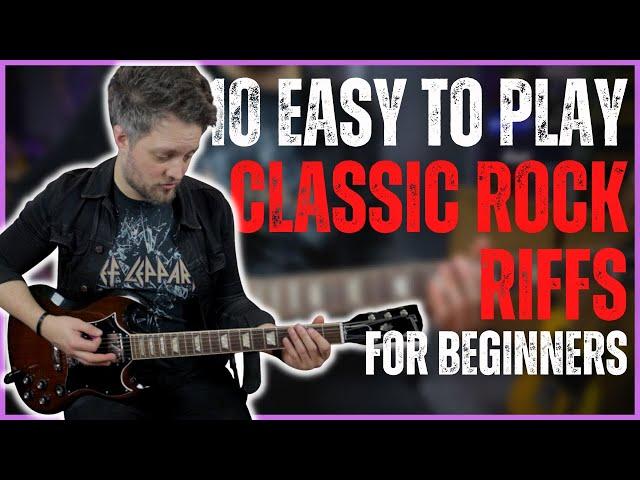 10 Classic Rock Riffs for Beginner Guitar Players