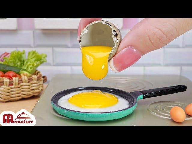 So Yummy Miniature Breakfast Meal Recipe | ASMR Cooking Mini Food