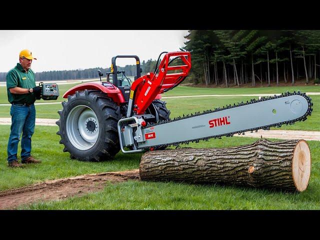 Extreme Dangerous Fastest Big Chainsaw Cutting Tree Machines | Monster Stump Removal Excavator #80