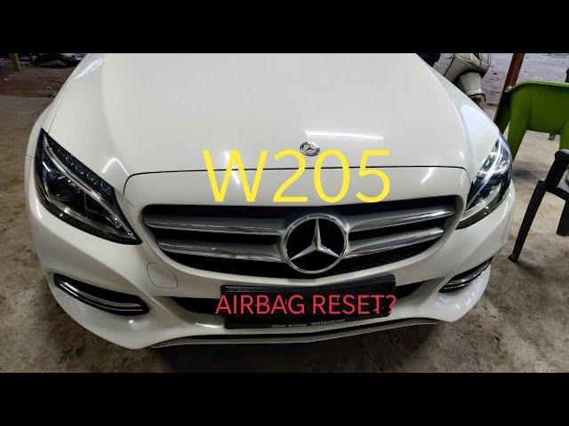 Mercedes Benz c class w205 airbag light RESET and emergency start