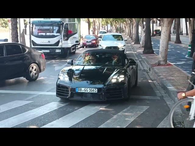 New Electric Porsche Boxster (test car) in Marbella