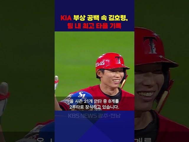 KIA 부상 공백 속 김호령, 팀 내 최고 타율 기록