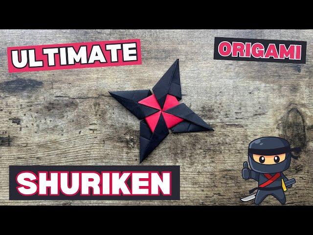 ORIGAMI NINJA STAR SHURIKEN ULTIMATE TUTORIAL STEP BY STEP | DIY ORIGAMI NINJA STAR PAPER SHURIKEN