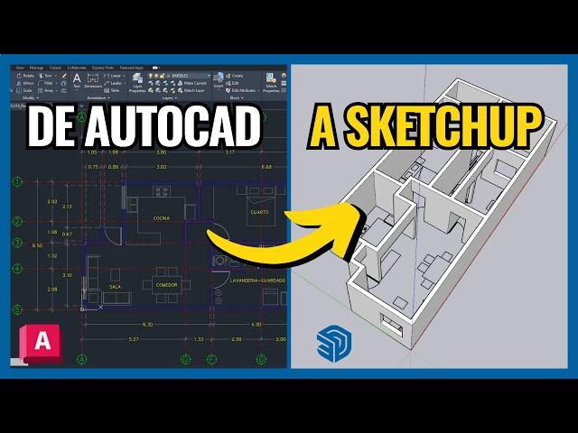 Como Importar un plano de AutoCAD a SketchUp 2023   ▶ PASO A PASO + Hack Secreto al Final