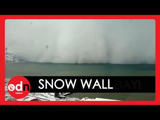 Terrifying Snow Wall Engulfs Turkish Town in Dramatic Timelapse Video