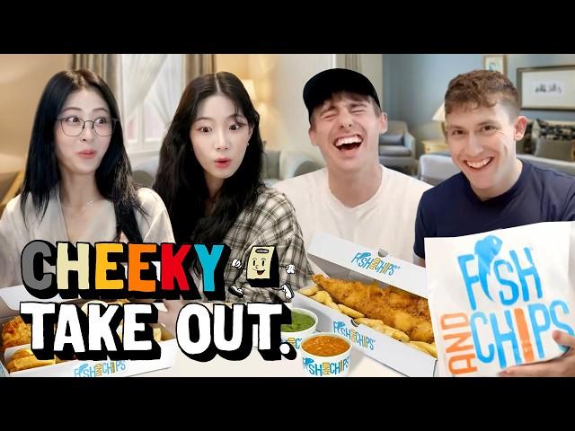 K-pop Stars try real Fish & Chips for the first time! ft. LE SSERAFIM