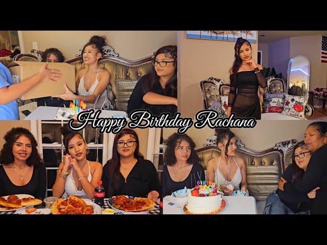 Happy Birthday Rachana Chori /Rachana Doing Mukbang With Her Friends/Chicken,Pizza/Jenna Shrestha.