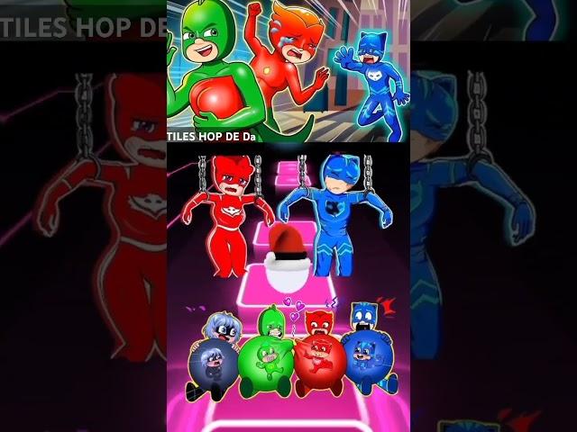 Pj Mask - Owellet Vs Gekko vs Owellet Vs Gekko  Coffin dance TILES HOP EDM RUSH #shorts #viralvideo
