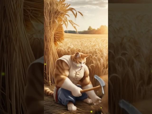 The Story of the Laborer Cat!  #shorts #youtubeshorts #trending #cat #cutecat #AI