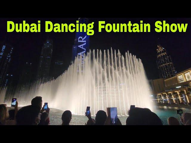 Walk to THE DUBAI FOUNTAIN | 8K | Dubai Tourist Attraction | Amazing Dancing Fountain Show in Dubai