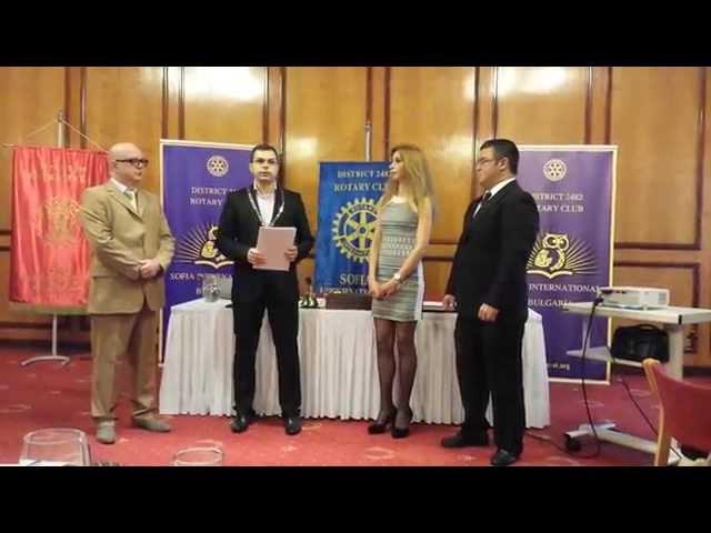 Rotary Club Sofia International - Acceptance of 3 new members (20140702)