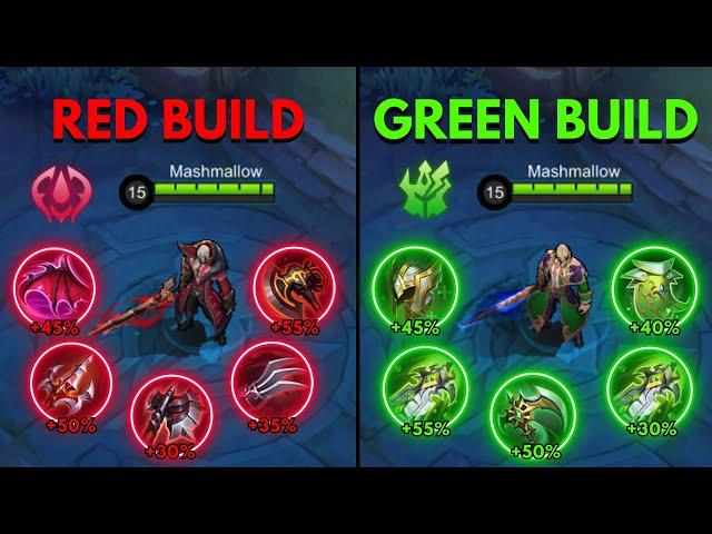 alucard red build vs alucard green build