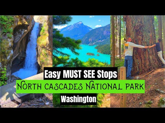 EASY Must SEE Stops in North CASCADES National Park, Washington | Mountains, Waterfalls, Lakes!!