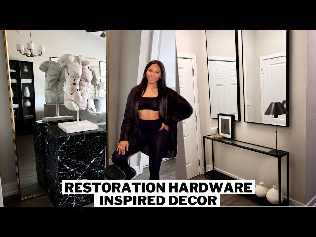 RESTORATION HARDWARE INSPIRED DECOR | ENTRYWAY + NOOK TRANSFORMATION | MINIMAL + NEUTRAL AESTHETIC