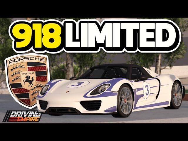 *NEW* LIMITED PORSCHE 918 SPYDER in Driving Empire!!