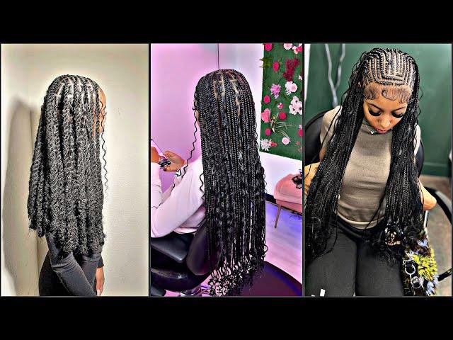 Braids inspo compilation part 2 #blackbraids #hairstyles #10klikes #braids #viralvideo #viral