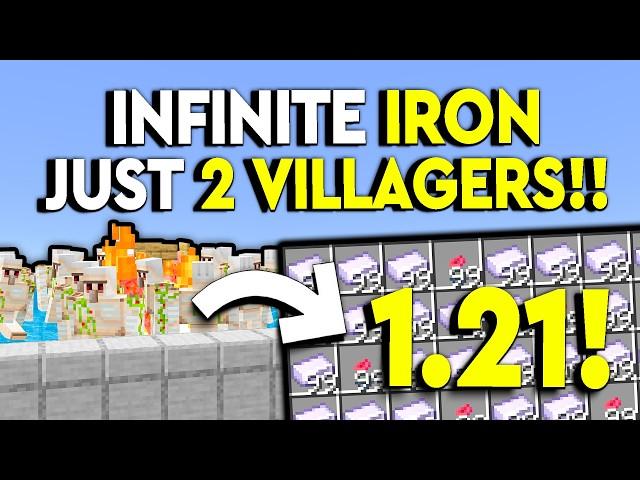 BEST INFINITE IRON FARM 1.21 Minecraft Bedrock - MCPE/Xbox/PS4/Nintendo Switch/Windows 10