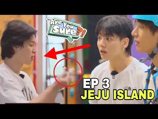 Jimin Hurt His Lip in 'Are You Sure' and This Is How Jungkook Reacted EP 3 Jeju Island #bts