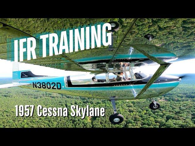 Instrument Training in a vintage 1957 Cessna [with ATC Audio & Garmin Avionics]