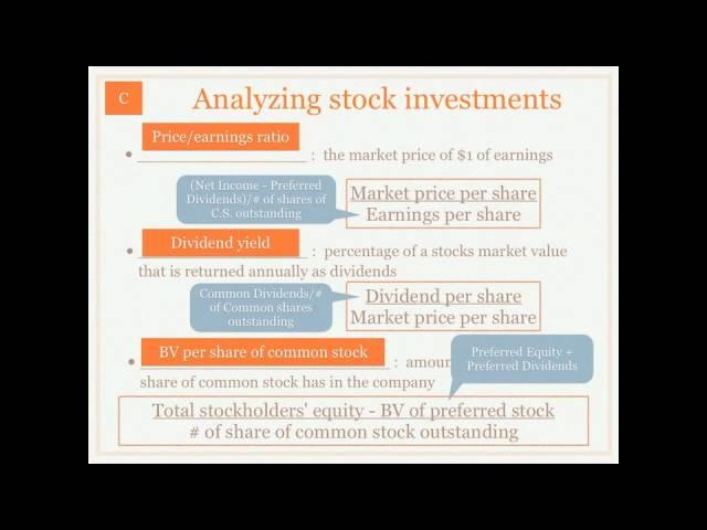 Financial Statement Analysis: Analyzing Stock Investments - Accounting video