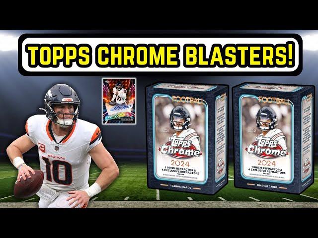 ROOKIE GOLD AUTO! 2024 Topps Chrome Football Blaster Review!