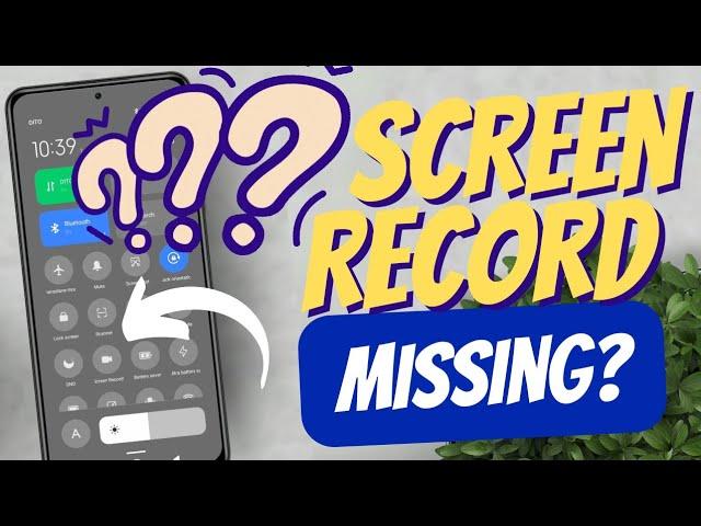 Missing screen record button on Xiaomi MIUI devices FIXED!