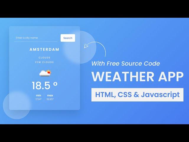 Weather App With Javascript | Javascript Project With Source Code