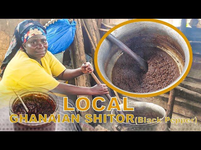 COOK with me the Authentic Ghanaian Waakye SHITOR !! Local BLACK PEPPER sauce!!HOT CHILLI SAUCE