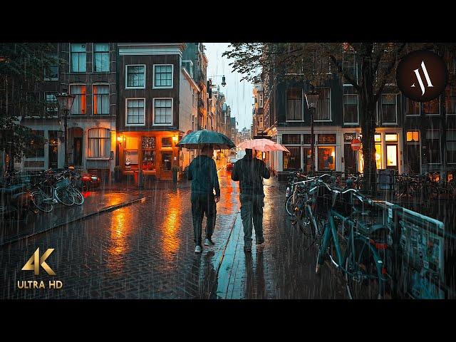 Rain Walk in Amsterdam・4K ASMR