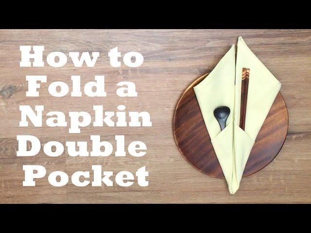 Double Diamond Pocket Napkin Folding Tutorial - 1 minute video tutorial - Episode 52