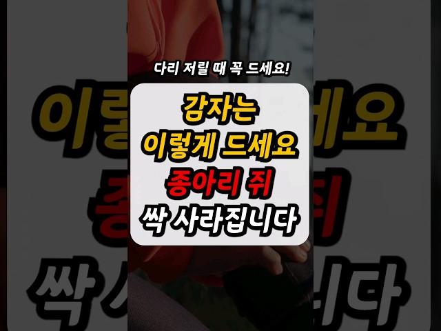 50대 중년이후 필수체크 건강정보(종아리쥐,감자,다리저림,손쉬운 요리 건강정보)