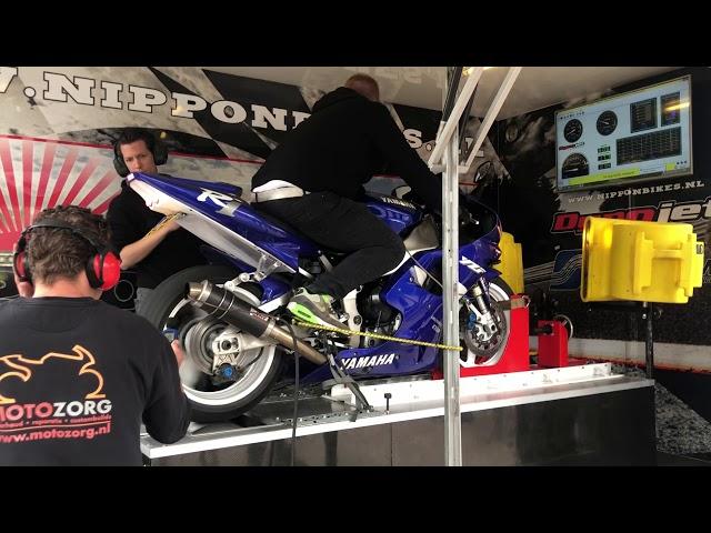 Yamaha R1 1999 open Mivv Exup removed dynojet run