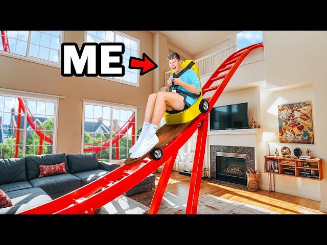 I Built a Rollercoaster in my House!