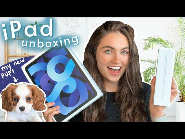 iPad Air 4 Unboxing and Accessories + How I use it as a Consultant & YouTuber (Ft. My New Puppy)