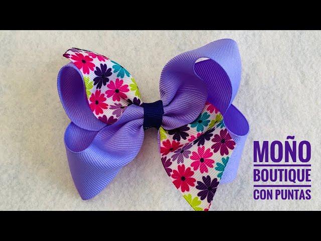 Como hacer moños para niñas boutique con puntas/lazos para niñas