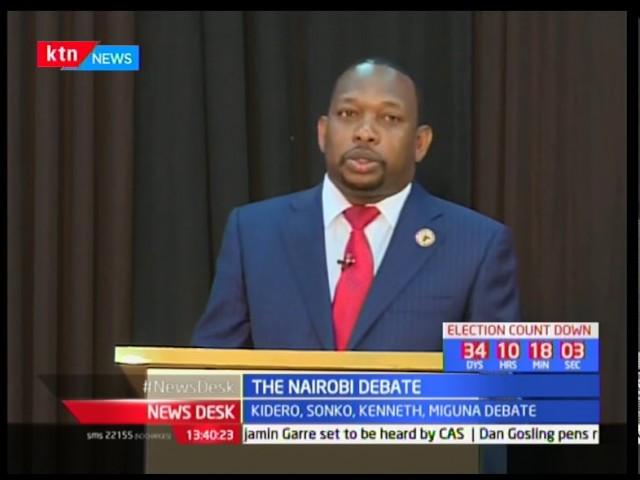 Gubernatorial candidates Miguna Miguna, Peter Kenneth, Mike Sonko and Evans Kidero go head on